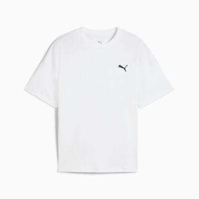 Puma wardrobe ess relaxed meisjes t-shirt wit 62989502 maat 164