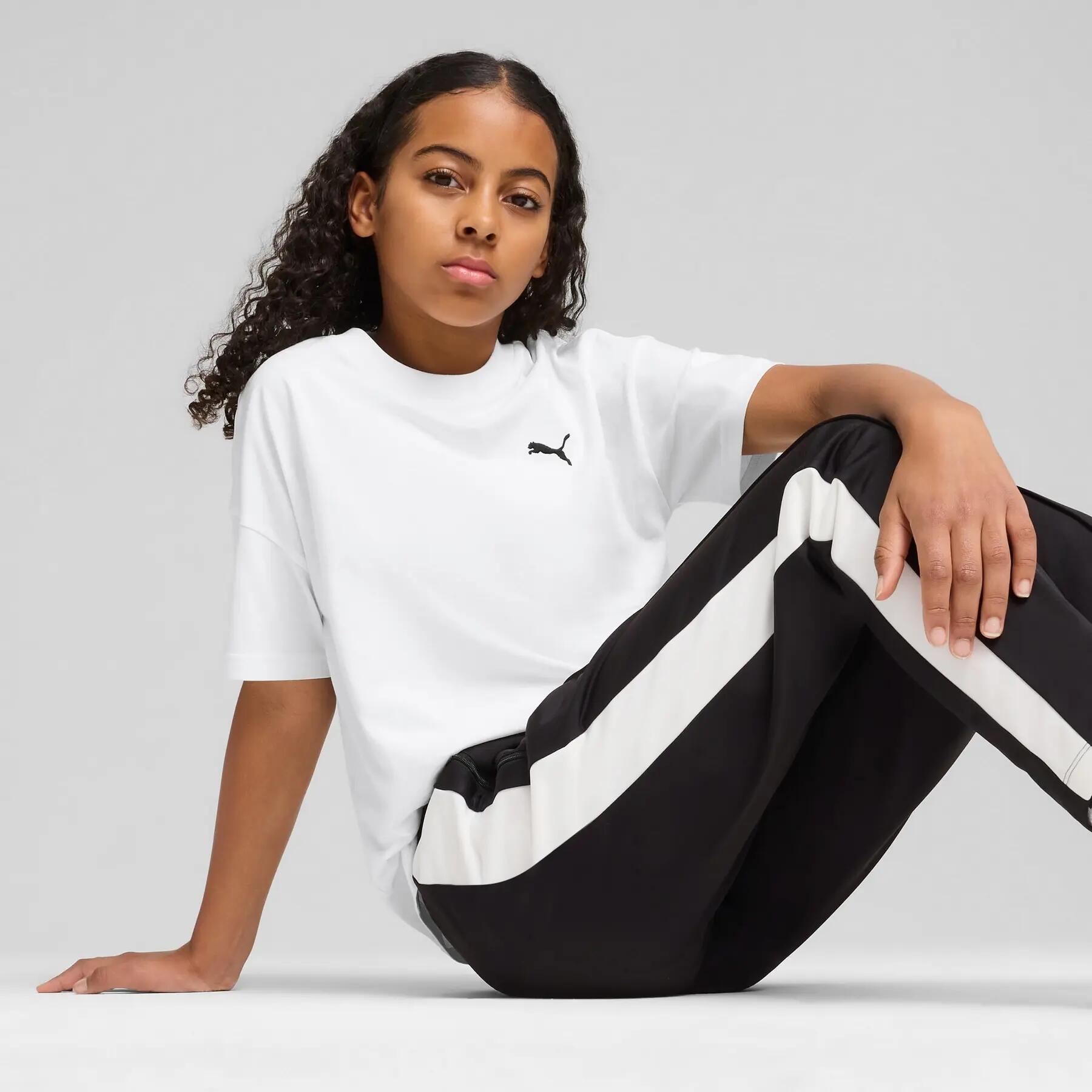 T-shirt da ragazza Puma WARDROBE ESS RELAXED bianca 62989502 taglia 140 3/3