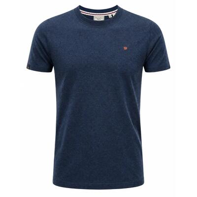 Heren o-hals shirt essential logo embleem blauw