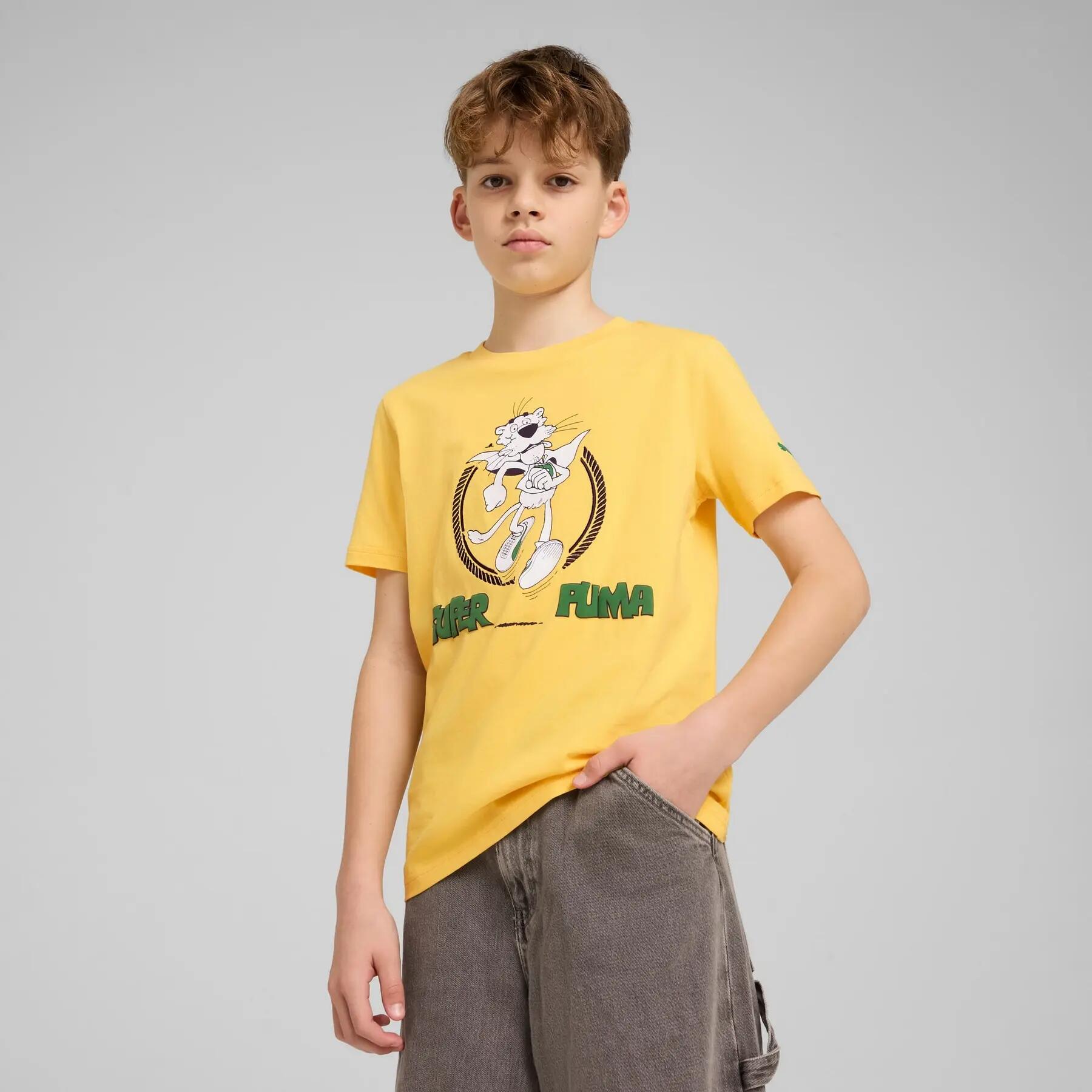 T-shirt Puma SUPER GRAPHIC I da ragazzo, gialla, codice 62986455, taglia 176 3/3