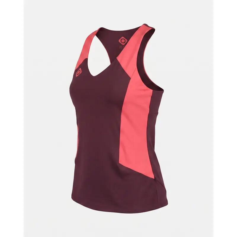 Camiseta pádel mujer TEXAS T-SHIRT – tirantes anchos y secado rápido 3/4