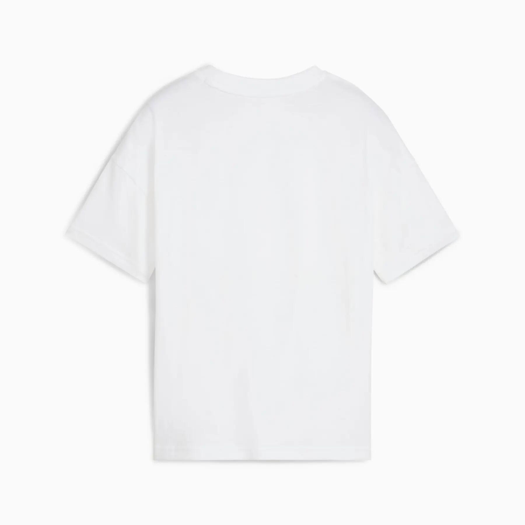 T-shirt da ragazza Puma WARDROBE ESS RELAXED bianca 62989502 taglia 140 2/3