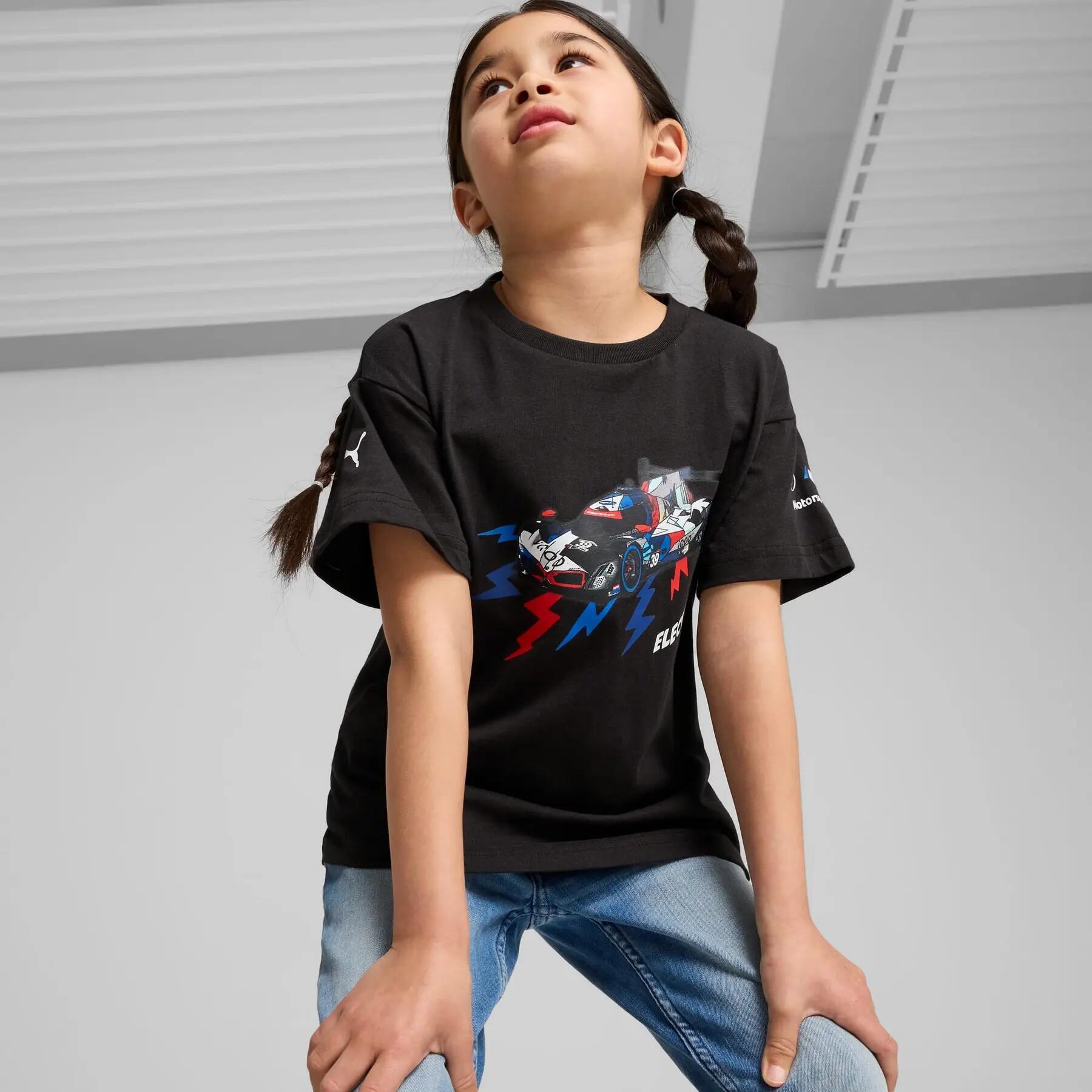 Camiseta infantil Puma BMW MMS preta 62753601 r 92 3/3