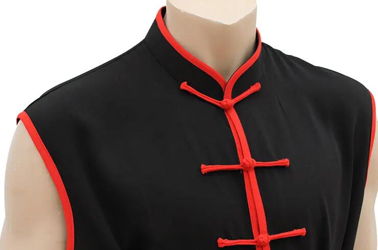 Haut Nan Quan avec Col, Classique | ShenLong® - Noir & rouge - 1m60 - 1m70 1/1