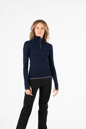 Lorica Koszulka z Długim Rękawem z 100% Wełny Merino- 230 g/m² L, Granatowy