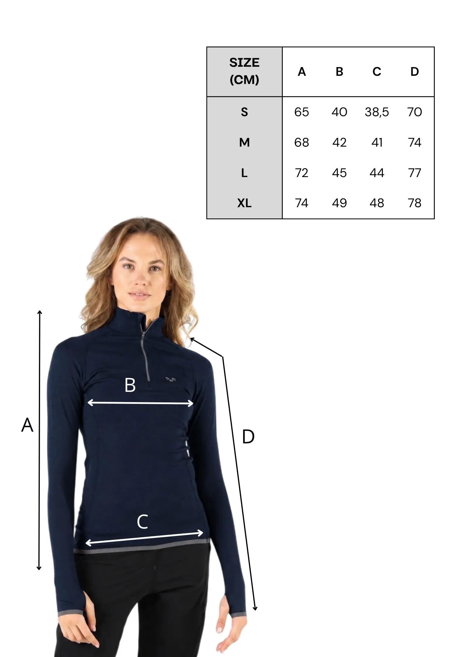 Lorica Koszulka z Długim Rękawem z 100% Wełny Merino- 230 g/m² S, Granatowy 2/4