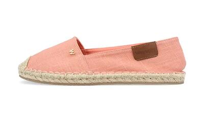 Wrangler nancy c dames espadrilles van roze stof (20241049-43b) maat 38.0