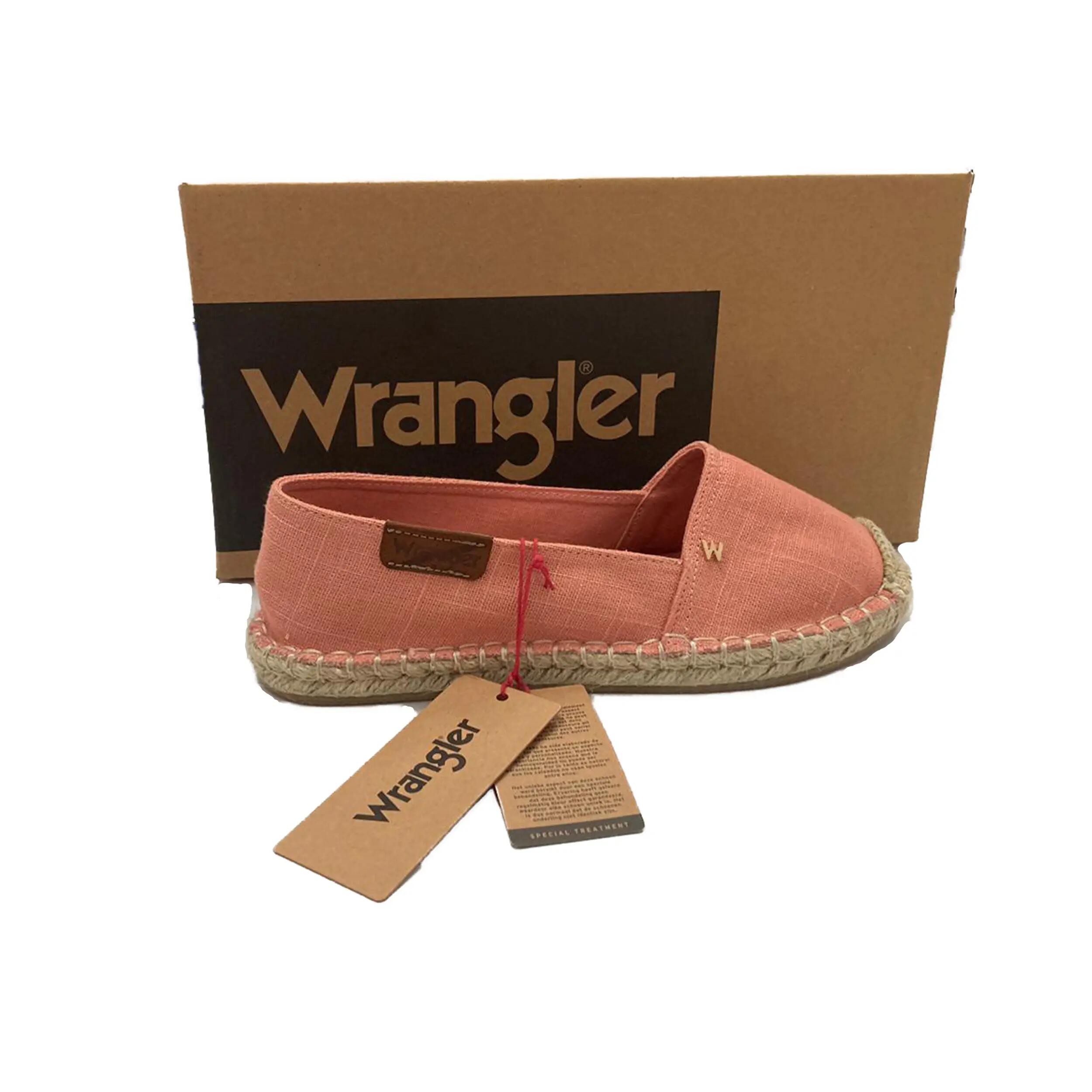Alpargatas Wrangler Nancy C femininas, cano baixo, em tecido rosa (20241049-43B) 3/5