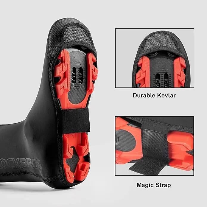 Überschuhe wasserdicht winddicht mit Fleece für Rennrad & MTB 6/6