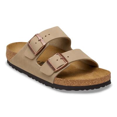 Birkenstock arizona teenslippers van geolied leer