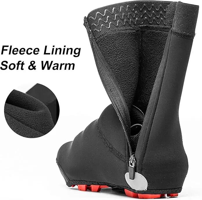 Überschuhe wasserdicht winddicht mit Fleece für Rennrad & MTB 3/6