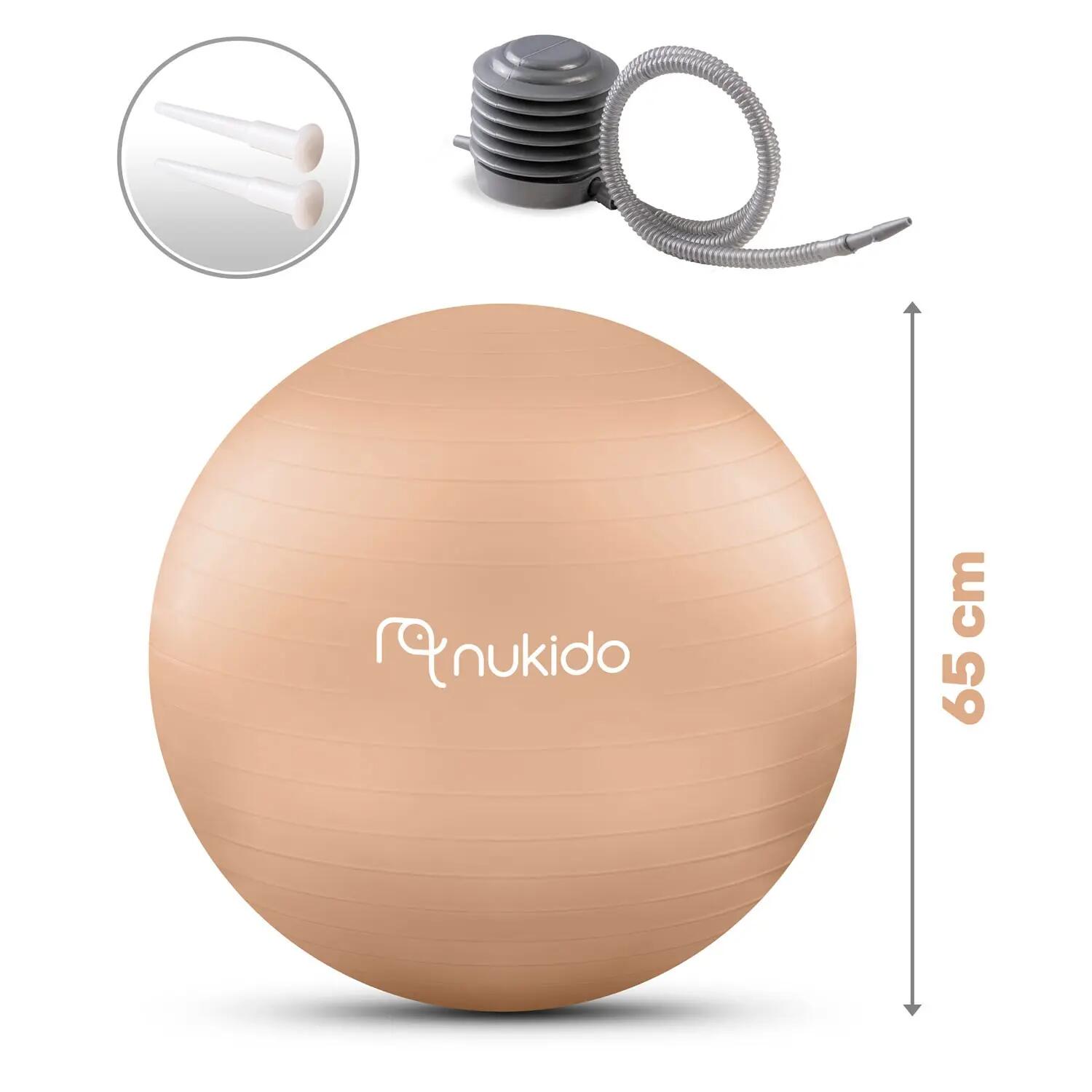 Pelota de aeróbic para embarazadas de 65 cm NS-951 color beige 5/8