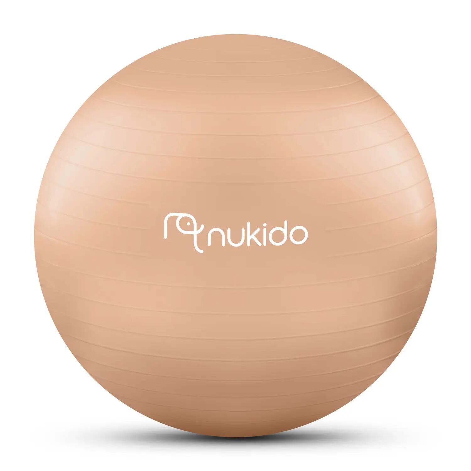 Pelota de aeróbic para embarazadas de 65 cm NS-951 color beige 3/8