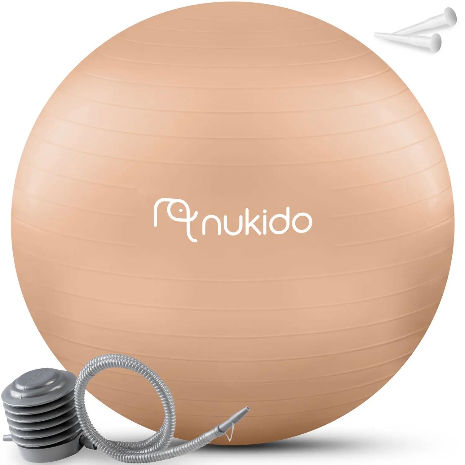 Pelota de aeróbic para embarazadas de 65 cm NS-951 color beige 2/8