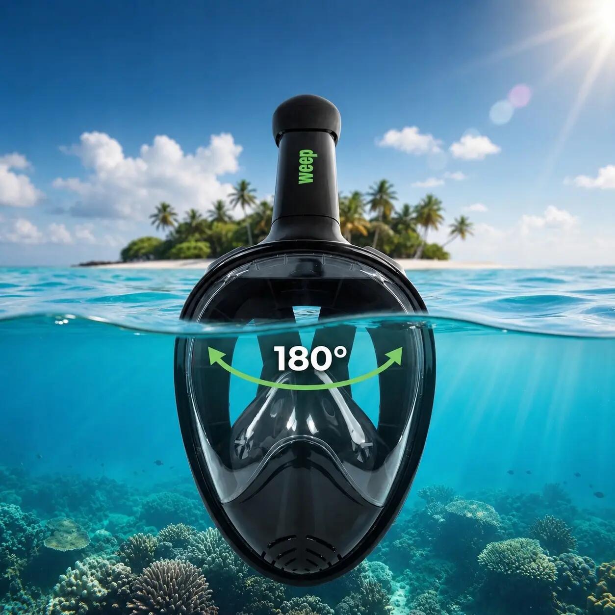 Maska Do Nurkowania Weep Dive-Y Snorkeling Pełnotwarzowa No Fog 3/7
