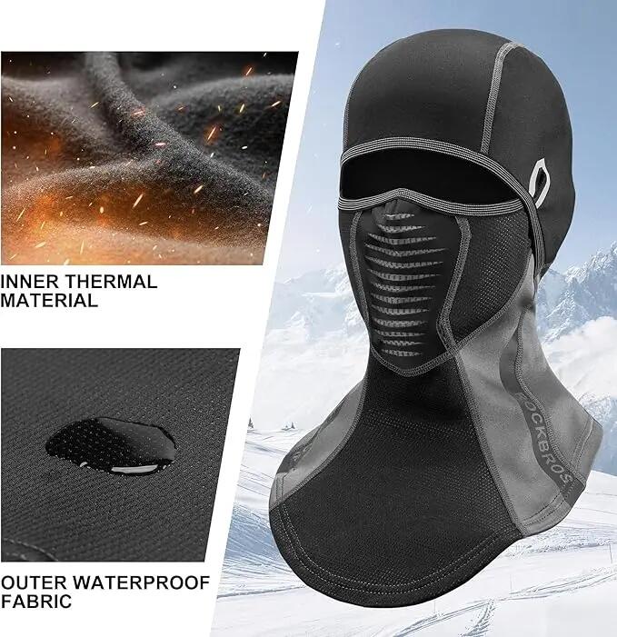 Winter-Sturmhaube winddicht atmungsaktiv für Radfahren & Motorrad 4/6