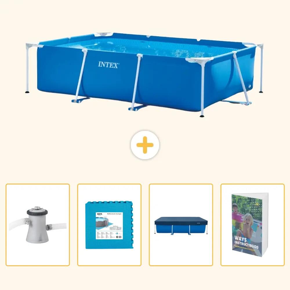 INTEX Piscina con estructura Rectangular - 260x160x65 cm - 5-piezas  SCB124 1/7
