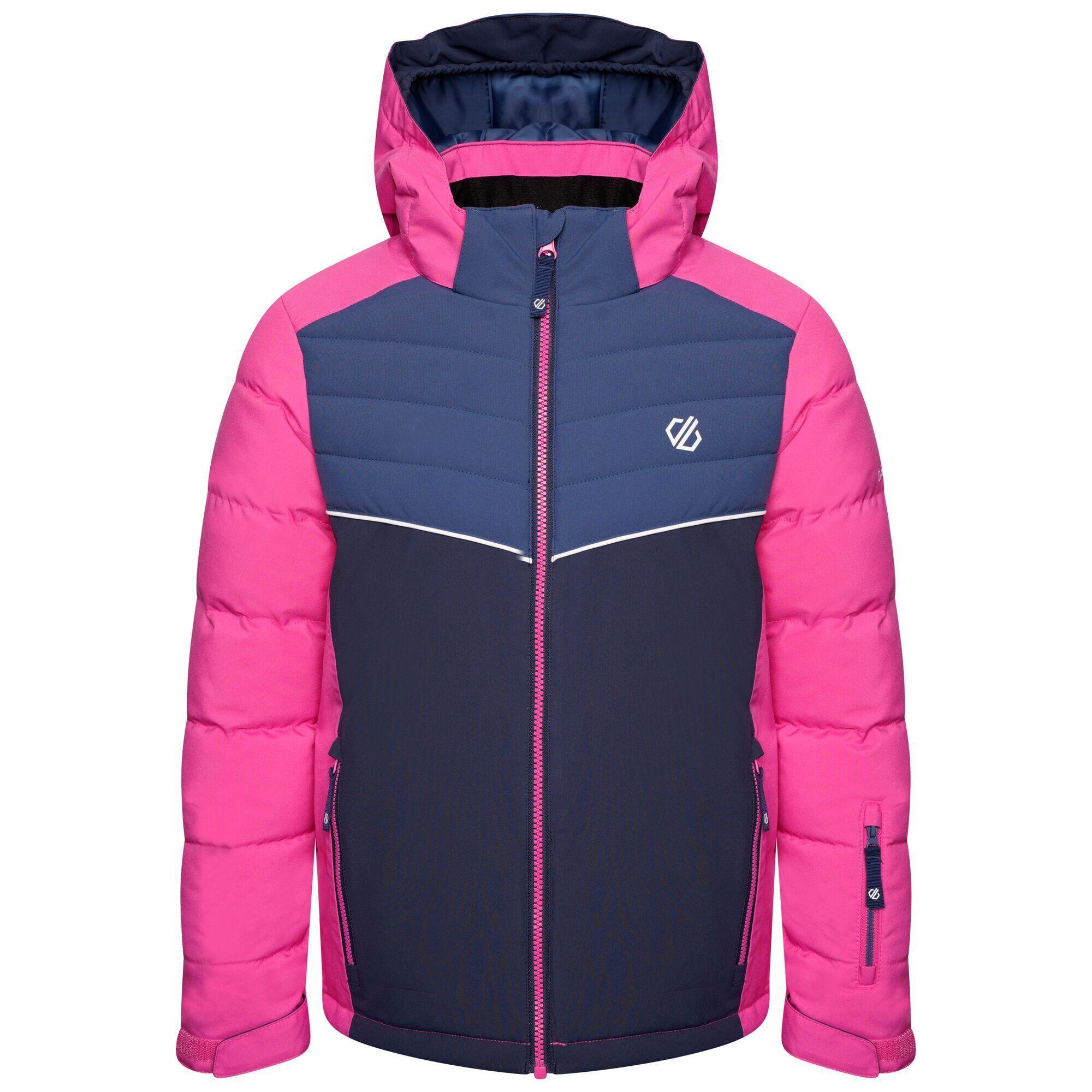 CHEERFUL Children's ski jacket (Hot pink / Dark denim / Midnight blue)