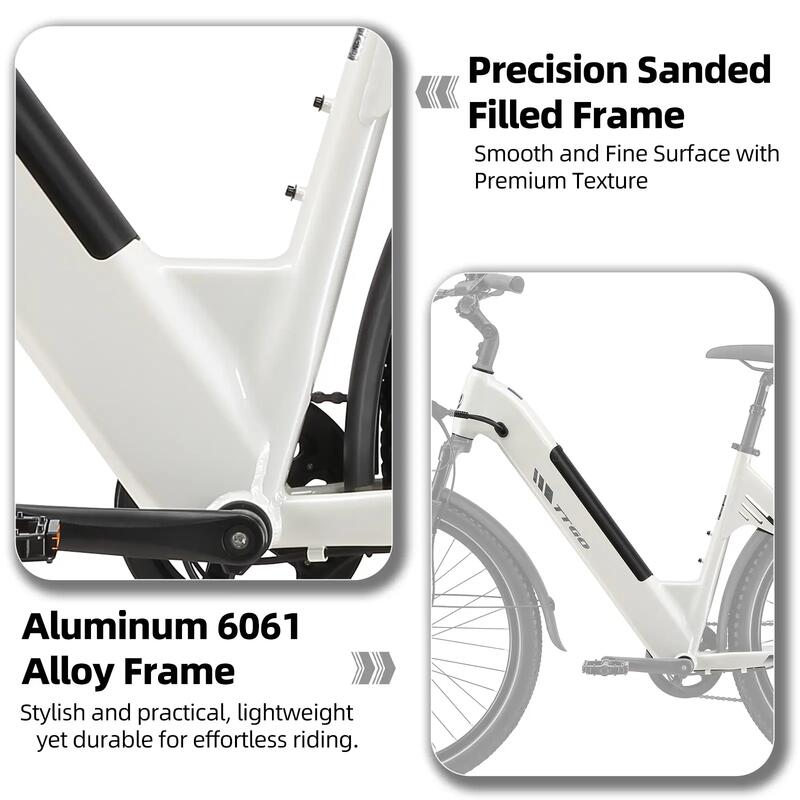 Bicicletă electrică TTGO C5 Commuter, baterie de 648 Wh