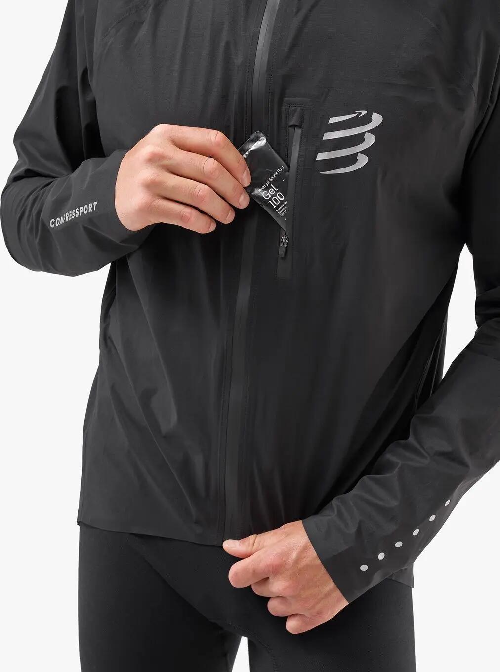 Compressport Thunderstorm Waterproof Jacket Preto para homem 4/5