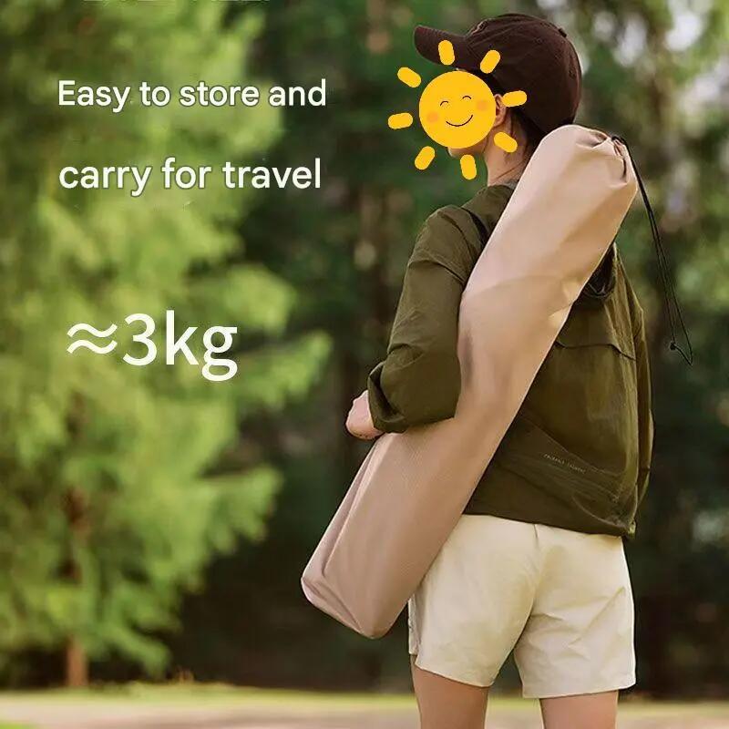 Silla de camping brazos, porta bebidas, bolsa y reposapiés (Beige) 4/7