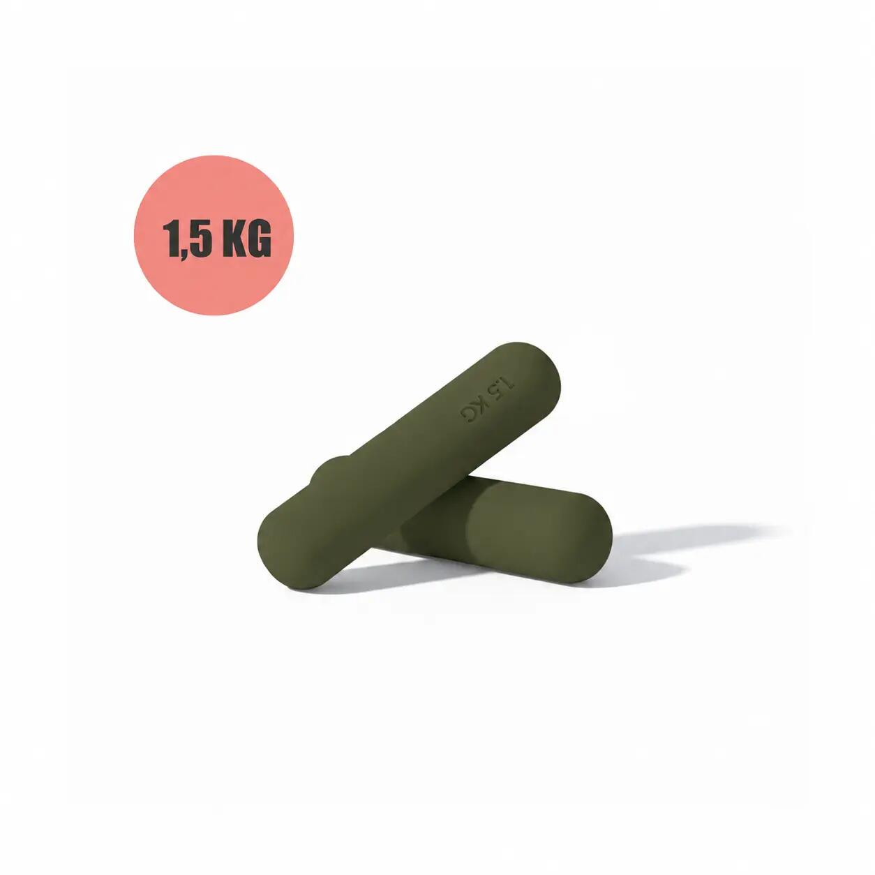 ZESTAW HANTLE HANTELKI DO ĆWICZEŃ PILATES FITNESS 2x 1,5KG 2/6