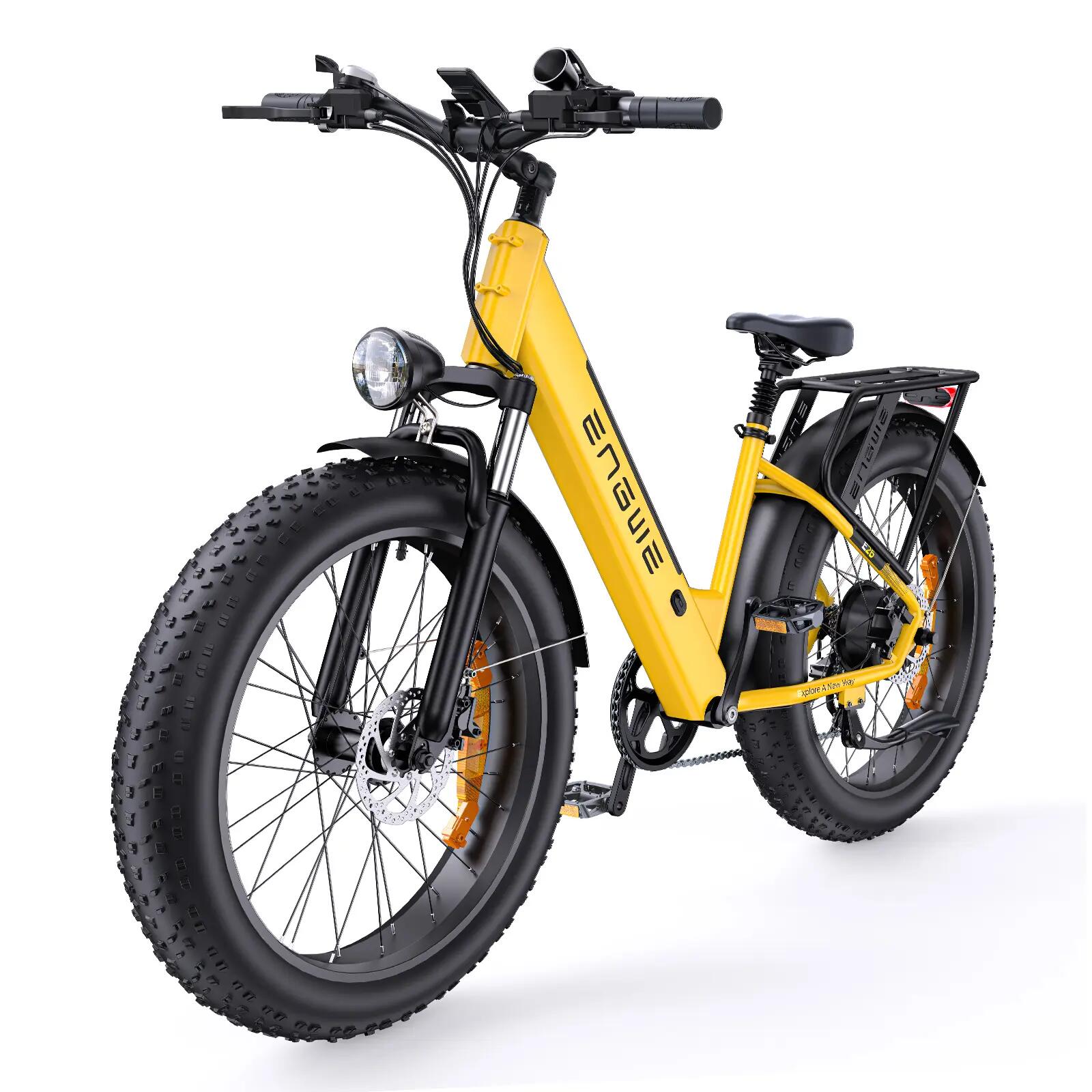 Bicicleta elétrica feminina ENGWE E26 ST Motor 250W 48V16AH 26" Pneu largo 4/7