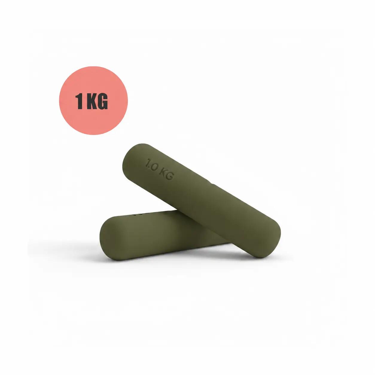 ZESTAW HANTLE HANTELKI DO ĆWICZEŃ PILATES FITNESS 2x 1KG 2/6