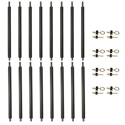 Set mit 8 Punchi Trampolinnetzstangen Ø32 mm - Netzhöhe 180 cm