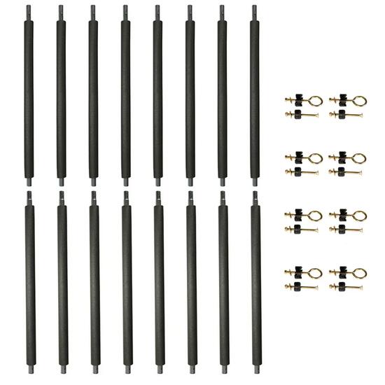 Set mit 8 Punchi Trampolinnetzstangen Ø32 mm - Netzhöhe 180 cm