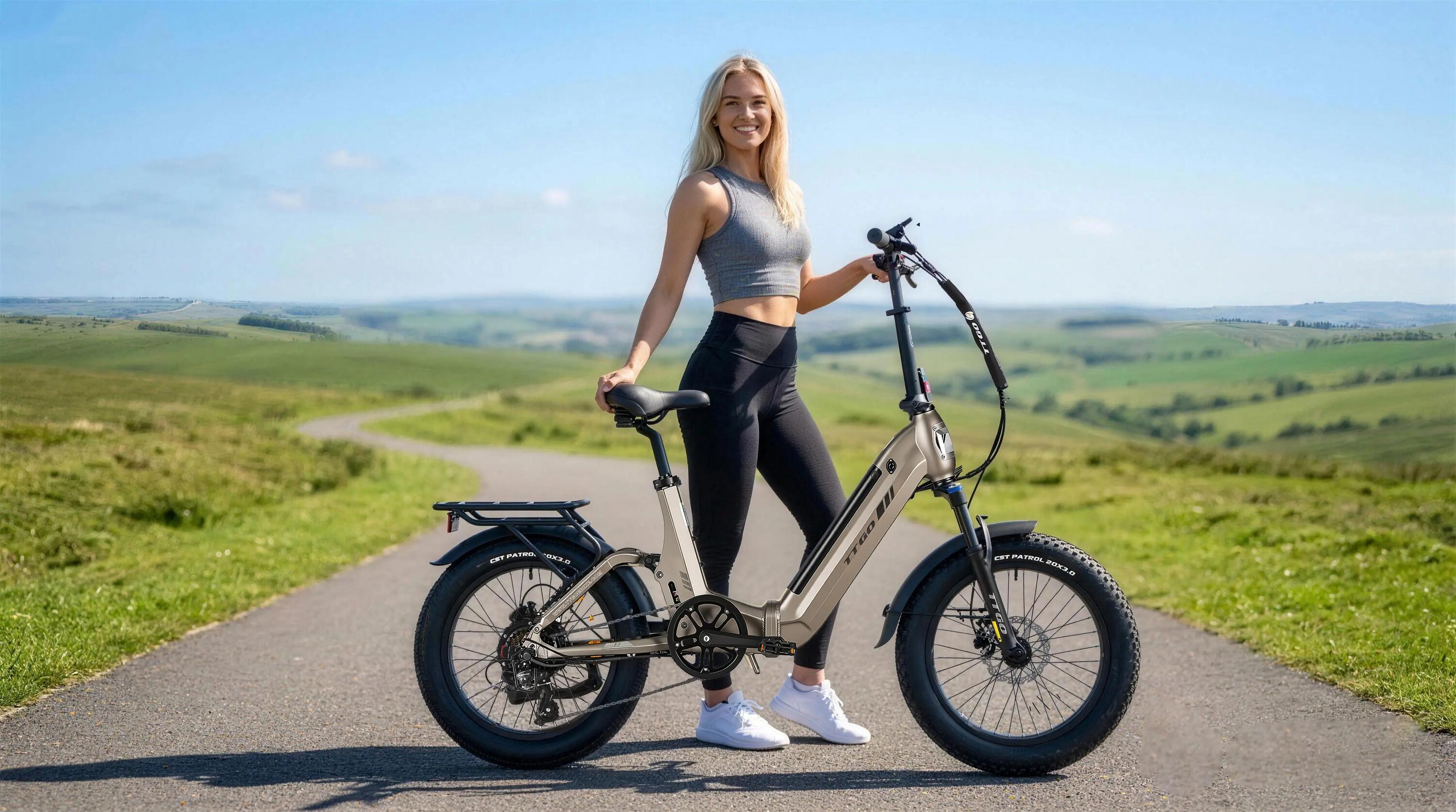 Bicicletta elettrica per adulti F7,pneumatici 20" x 3,0", batteria 48V 15Ah,250W 9/10