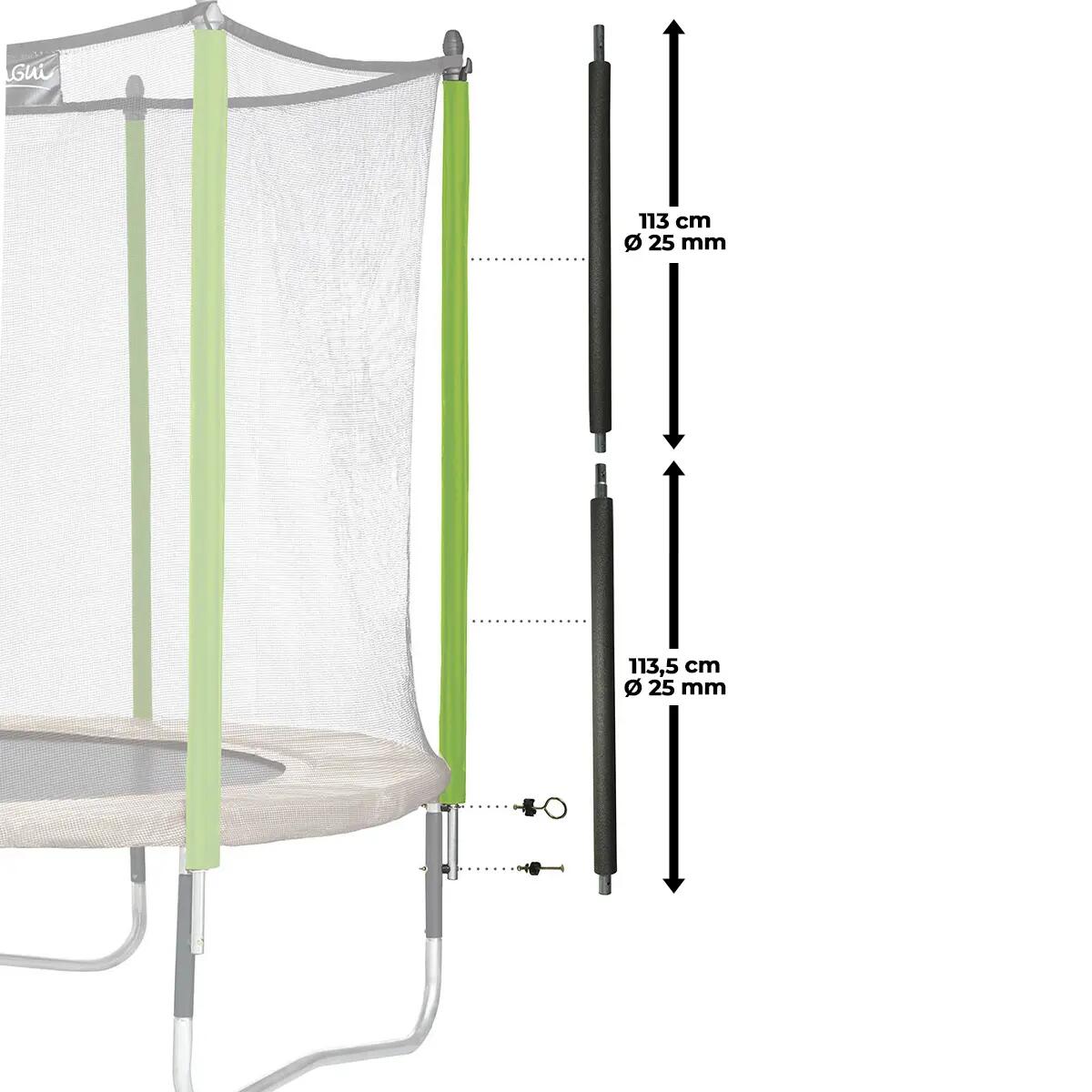 Conjunto de 4 hastes para rede de trampolim Jumpi Ø25 mm - Altura da rede 180 cm 3/5