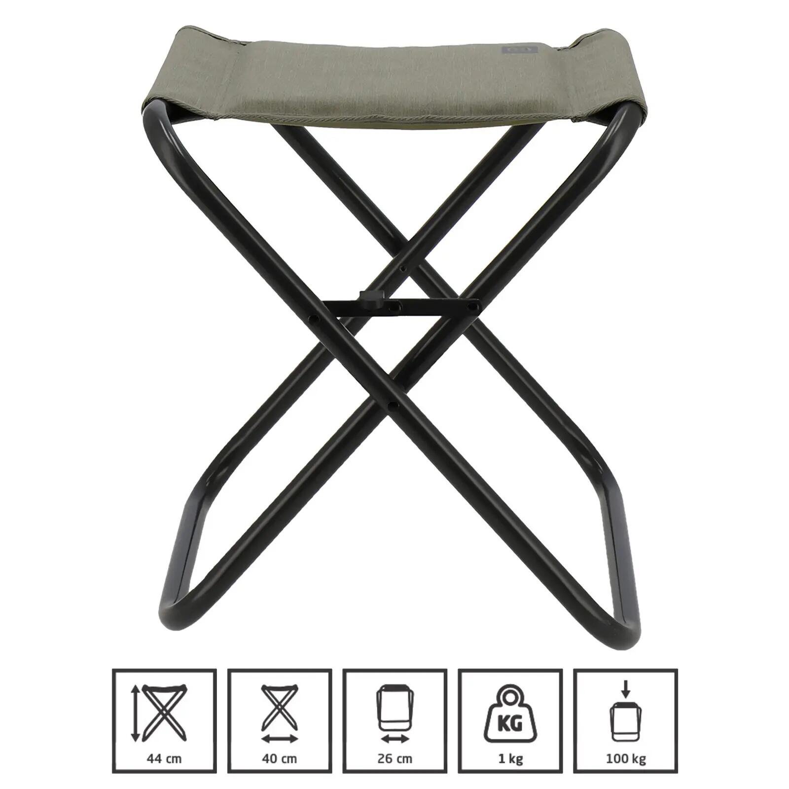 Mini tabouret de camping pliant Lago pliable aluminium 100 kg 2/7