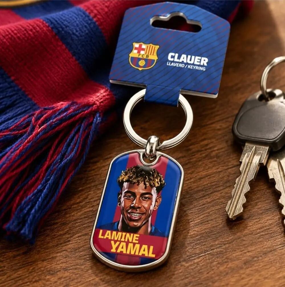 FC Barcelona brelok Lamine Yamal oryginalny na licencji srebrny 4/5
