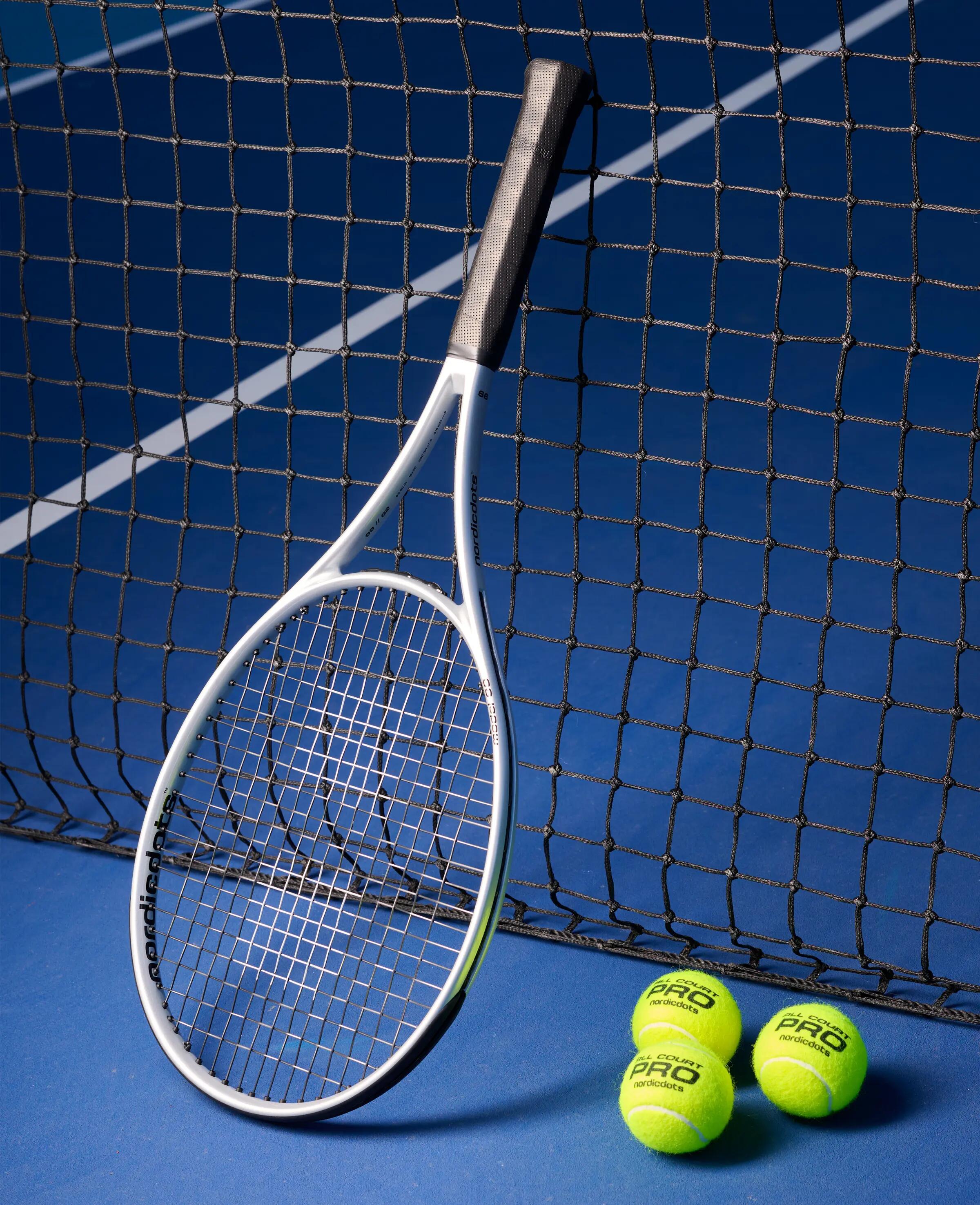 Racchetta da Tennis per Adulti Modello 99 Gen2 Argento Lucido 3/4