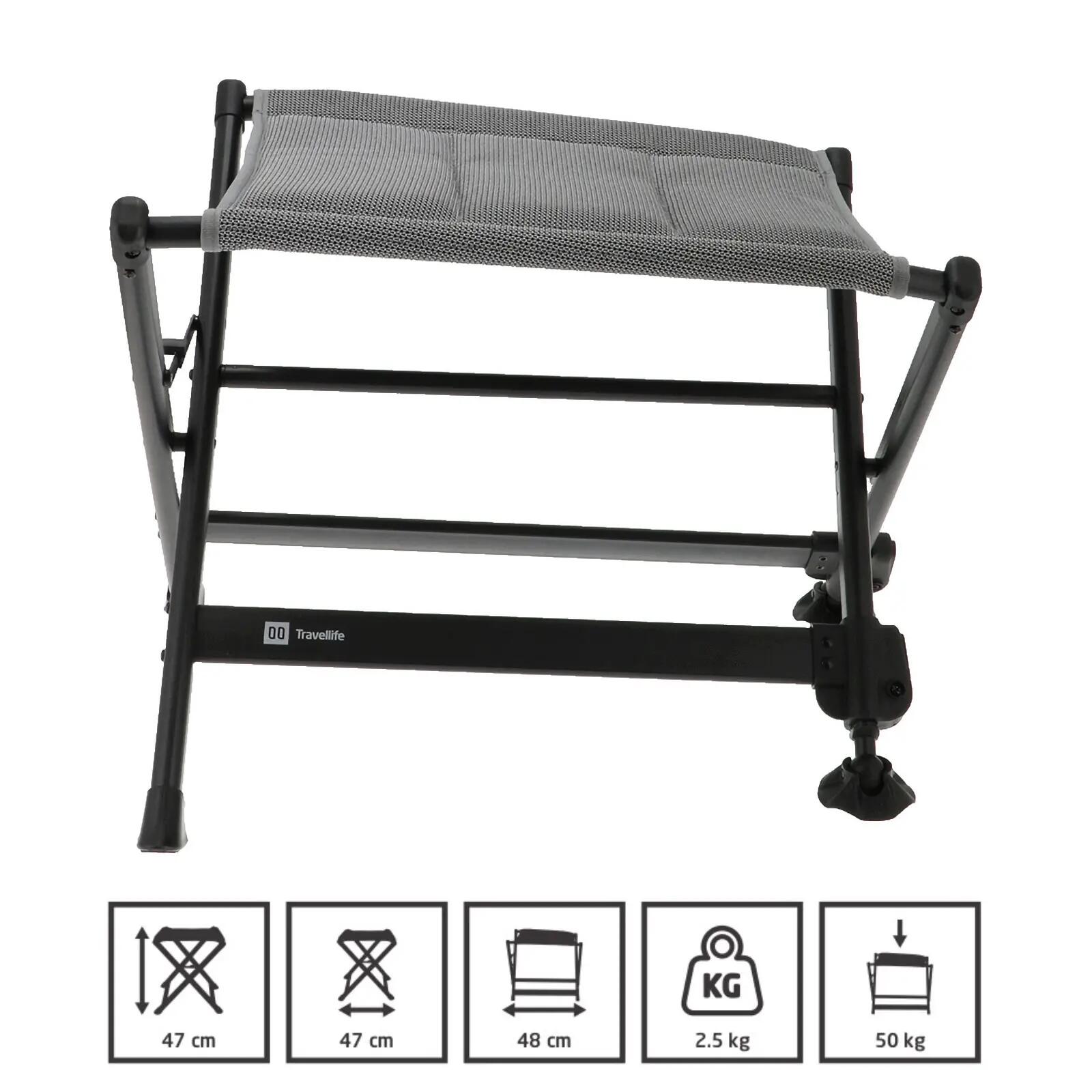 Repose-pieds Olbia tabouret chaise de camping pliante support pour les pieds 2/7