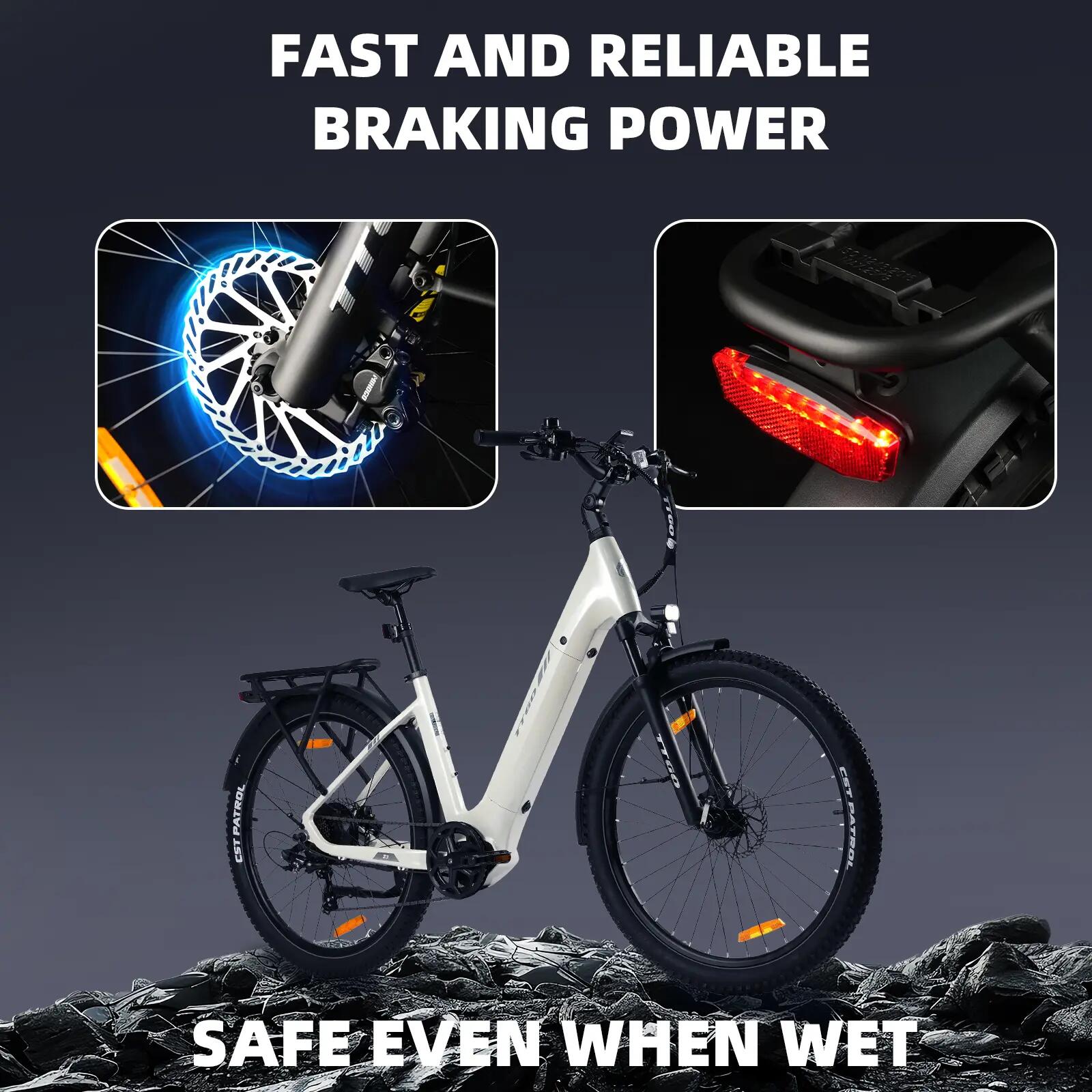 Elektrische fiets voor volwassenen TTGO Z3 batterij 48V 15Ah banden 27,5 inch 8/15