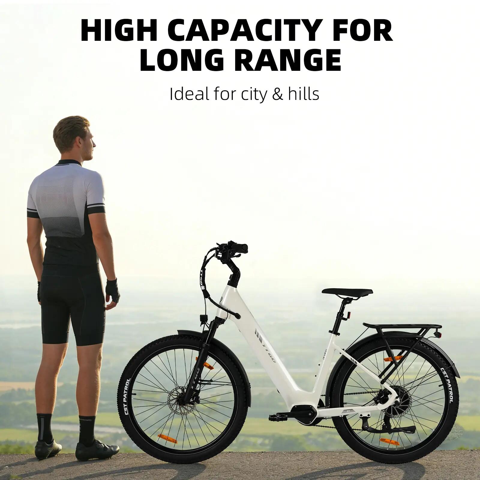 Elektrische fiets voor volwassenen TTGO Z3 batterij 48V 15Ah banden 27,5 inch 12/15
