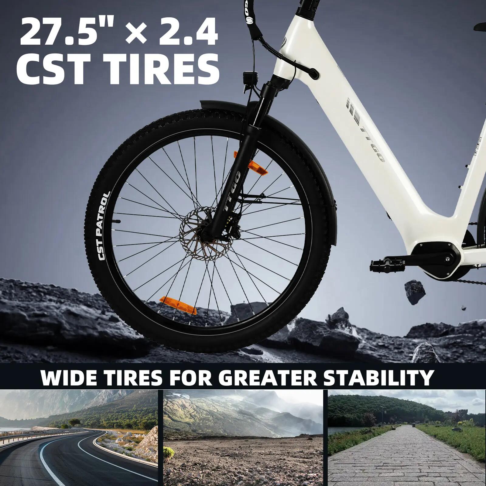 Elektrische fiets voor volwassenen TTGO Z3 batterij 48V 15Ah banden 27,5 inch 10/15