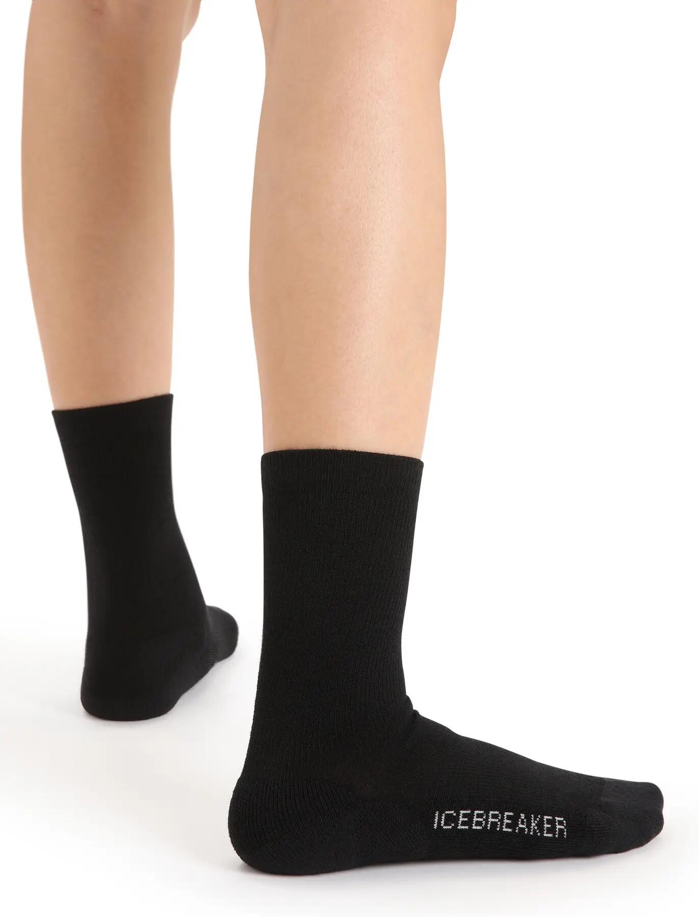 Meias femininas Icebreaker LIFESTYLE LIGHT CREW pretas IBIBN313001 r S 4/4