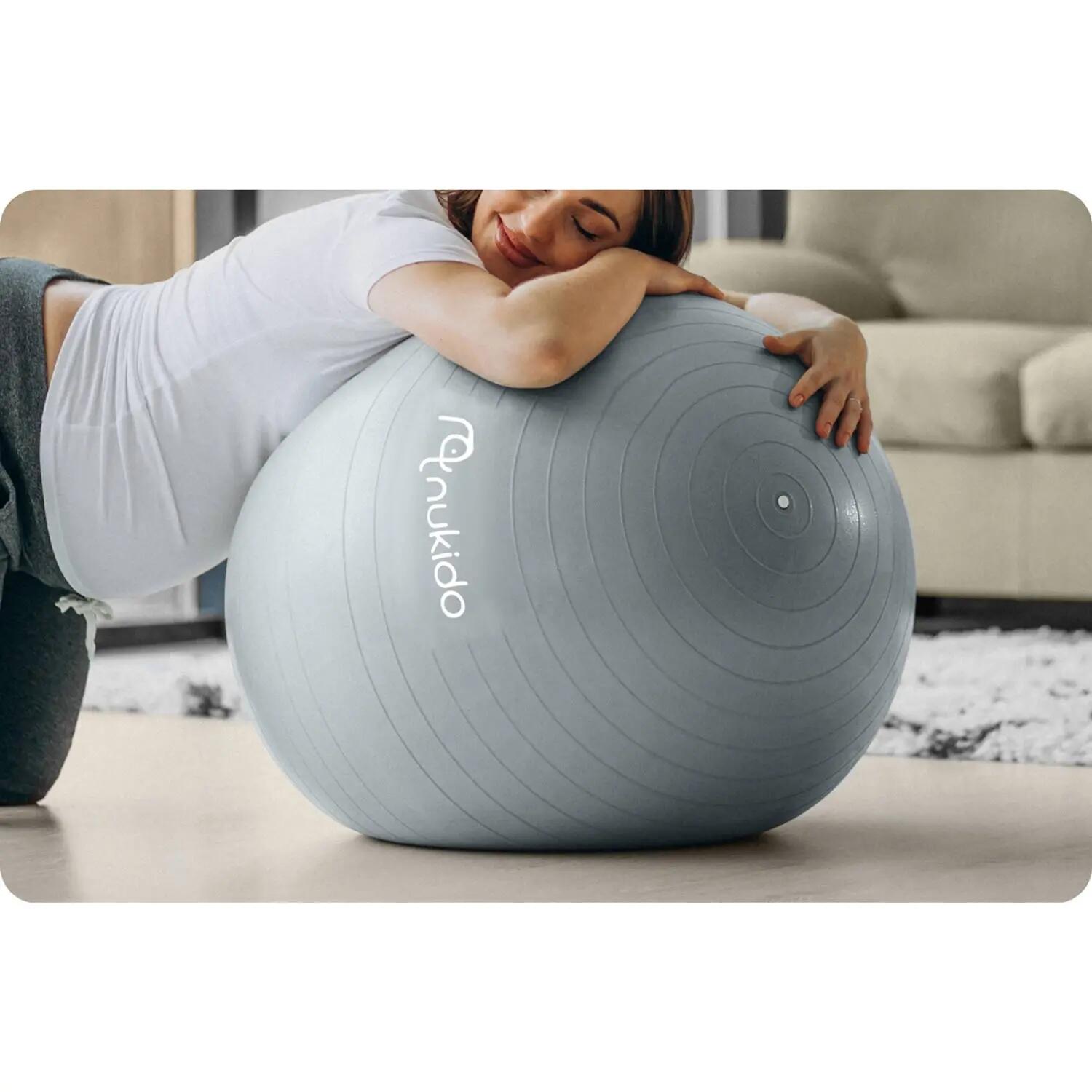 Pelota de aeróbic para embarazadas de 65 cm NS-951 gris 8/8