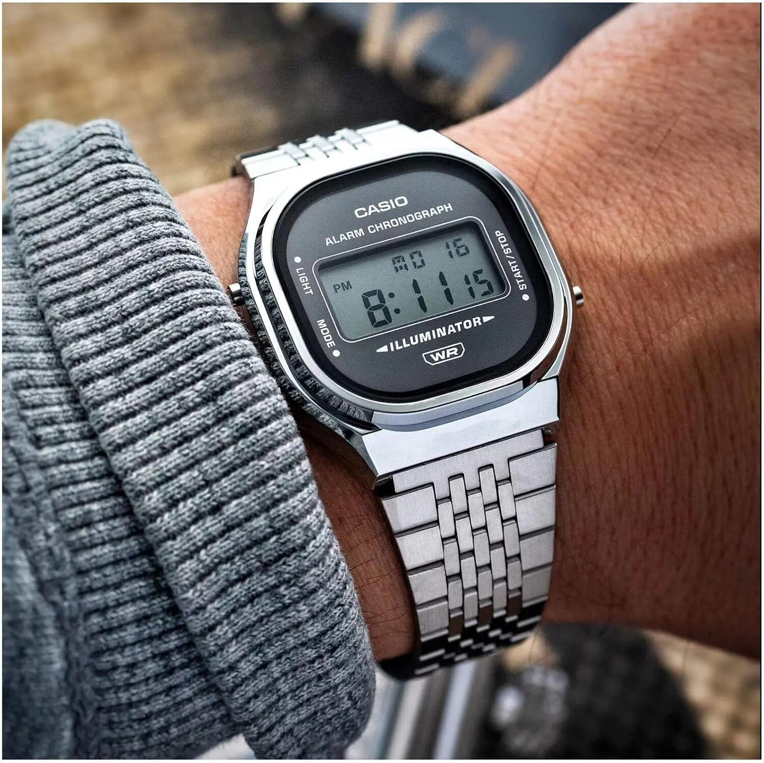 Casio Digitaal  Horloge Zilverkleurig/Grijs A140WE-8AEF 4/5