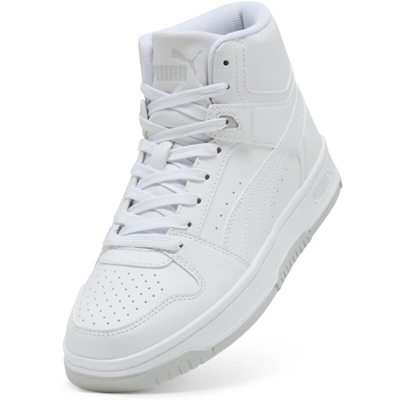 Pantofi sport copii Puma Rebound Slam Mid Jr, Alb