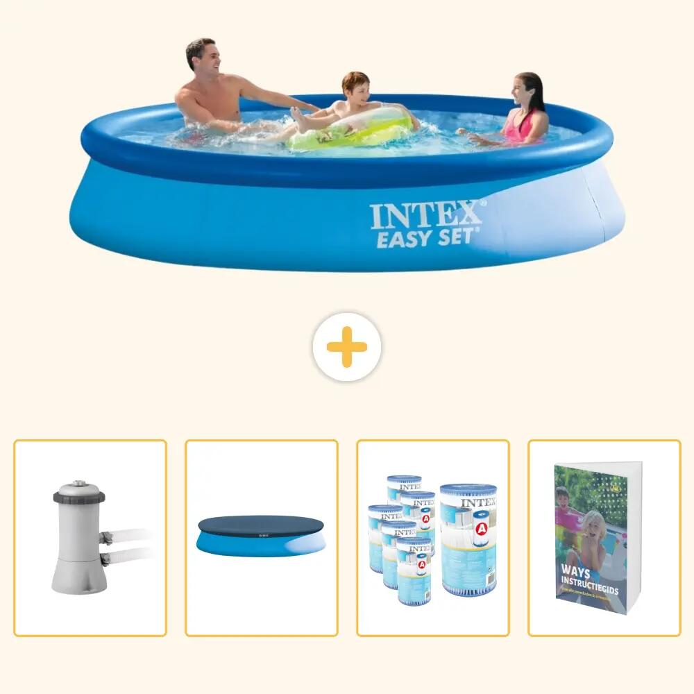 INTEX Piscina Easy Set Rotonda - 366x76 cm - 5-pezzi SCB111 1/7