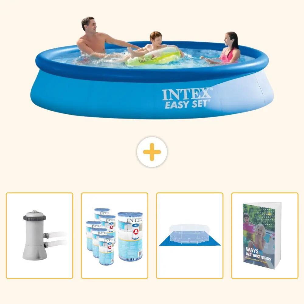 INTEX Piscina Easy Set Rotonda - 366x76 cm - 5-pezzi SCB103 1/7