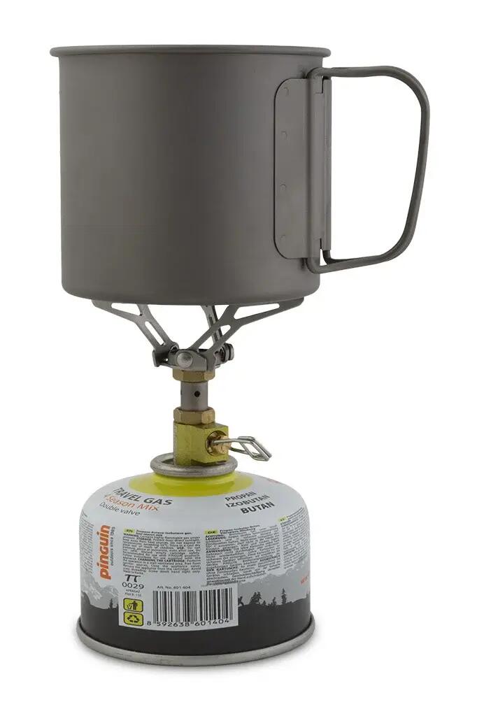 Zestaw palnika turystycznego Pinguin Atom Titan + 2 butelki gazu 230 g 5/13