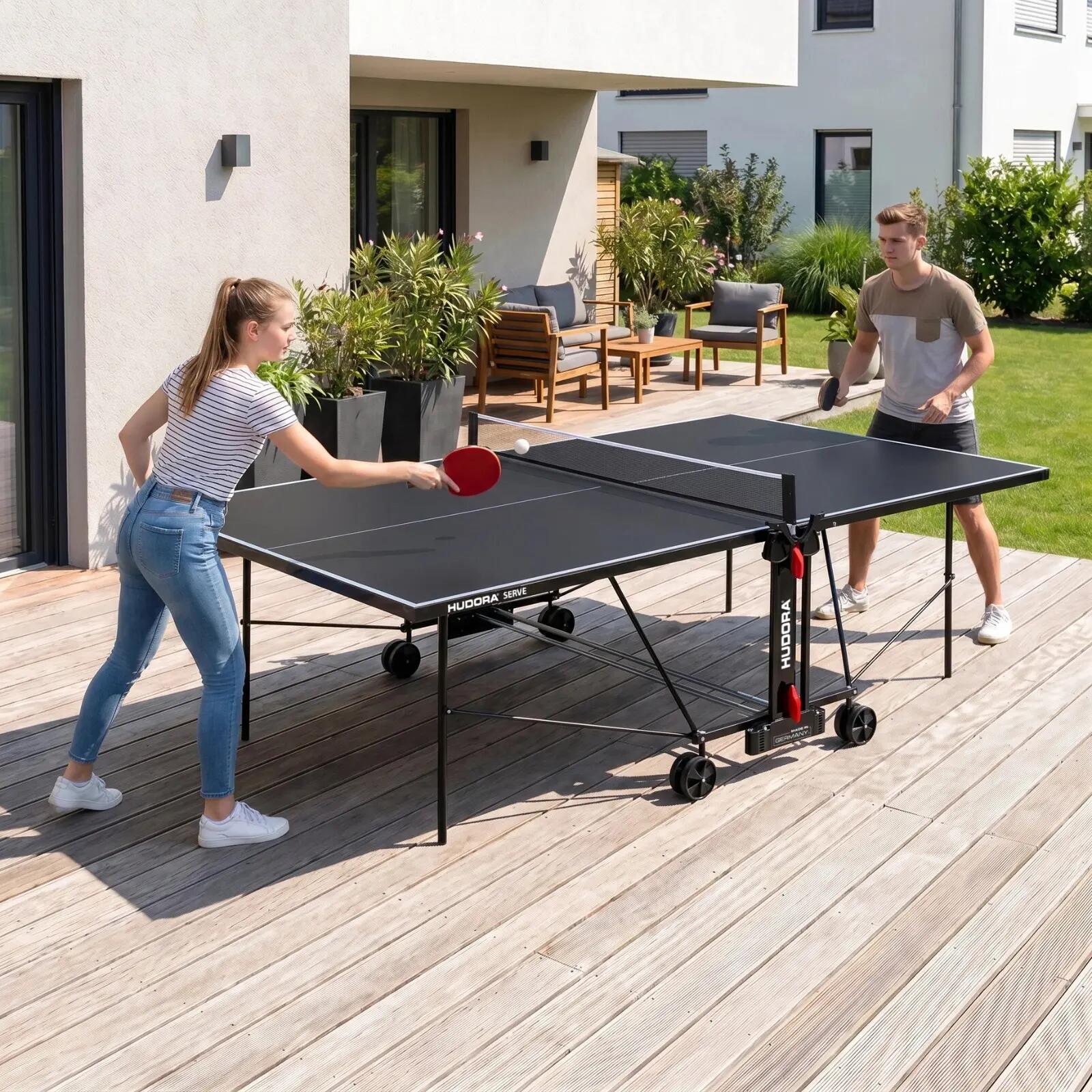 Stół Do Tenisa Stołowego Hudora Serve Outdoor 2/6