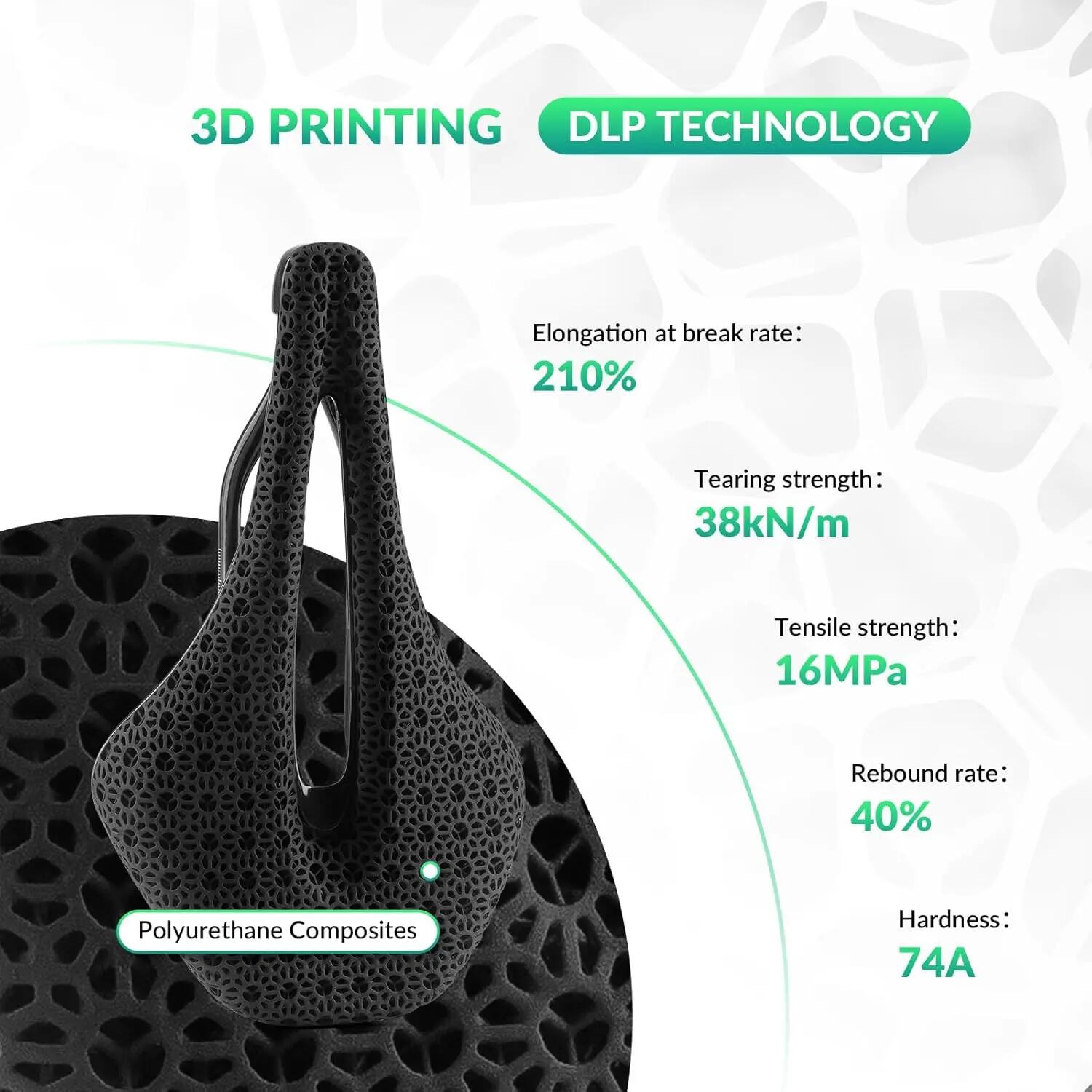 3D-Druck Fahrradsattel ultraleicht atmungsaktiv für MTB & Rennrad 2/6