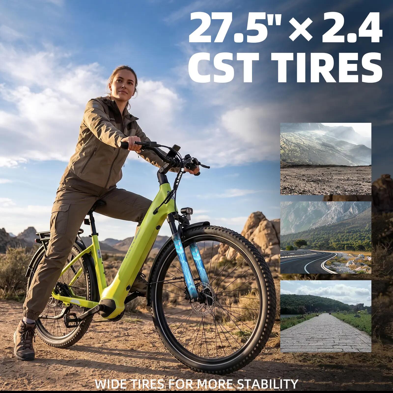 Elektrische fiets voor volwassenen TTGO Z3 batterij 48V 15Ah banden 27,5 inch 5/14