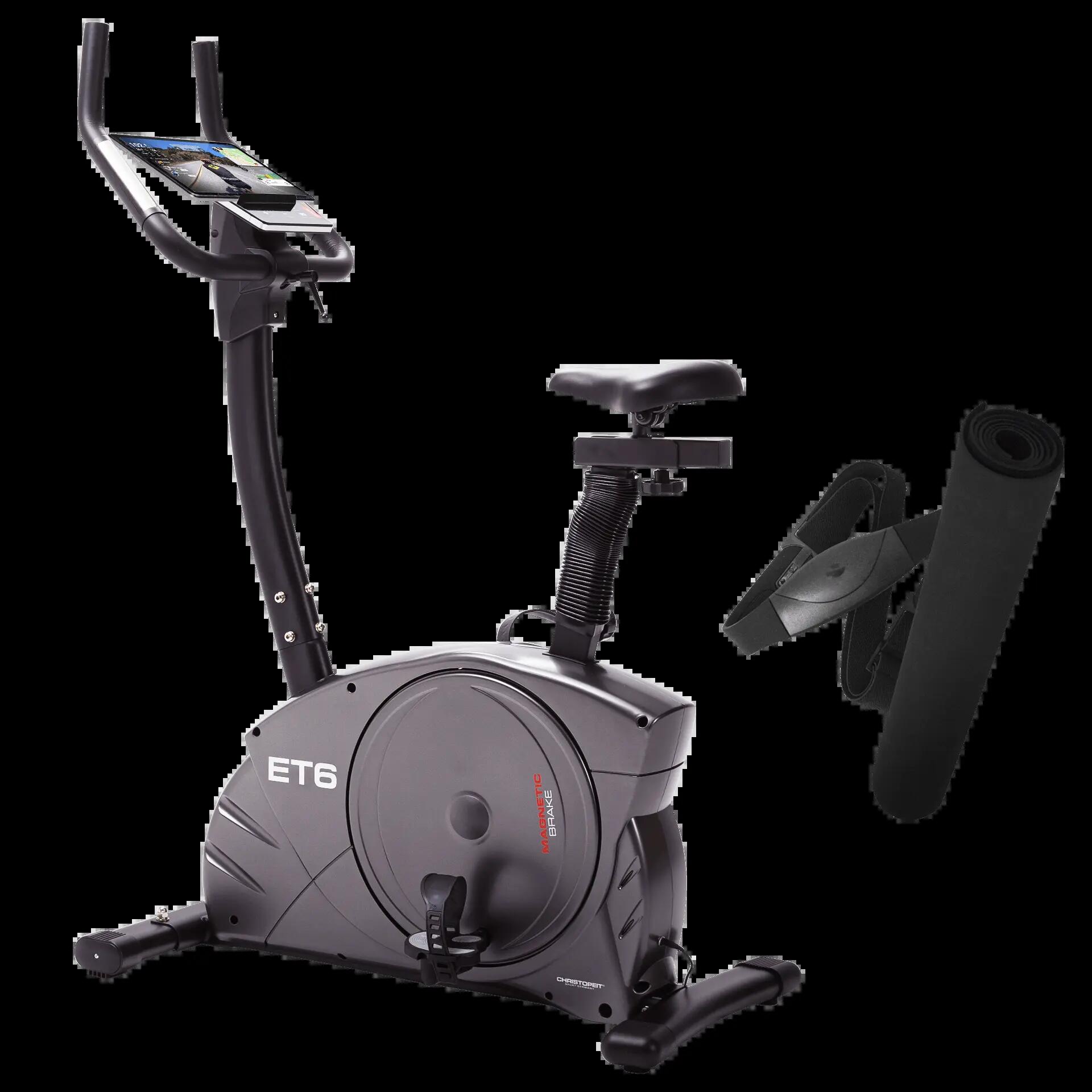Hometrainer ergometer - tot 150 kg en 200 cm - incl. hartslagband - stil - ET 6 1/12